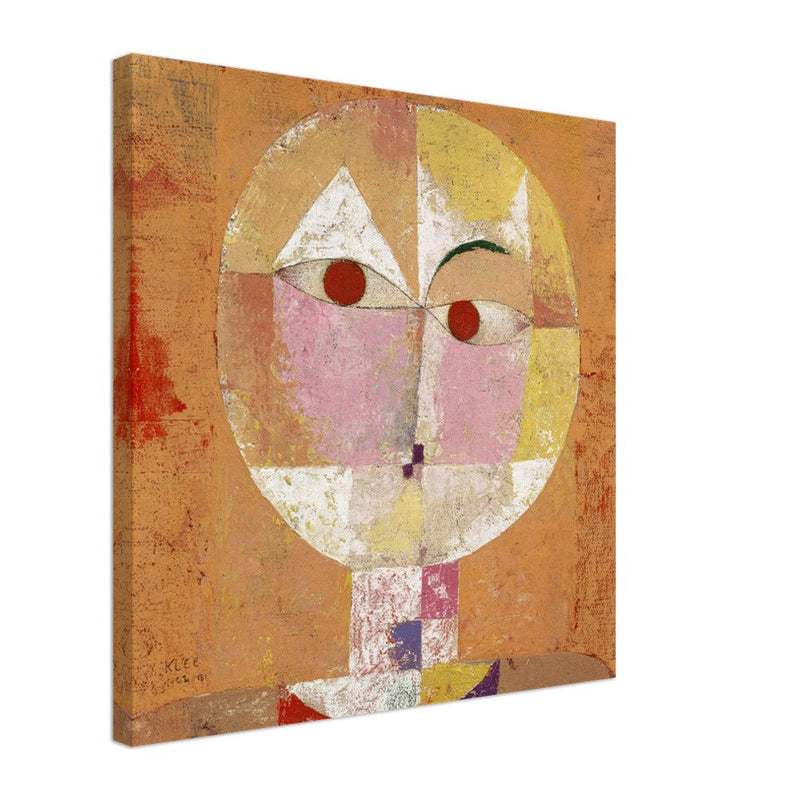 Paul Klee Senecio. fine print. Abstract modern painting. Cubism human face.  Redesigned and  artwork
