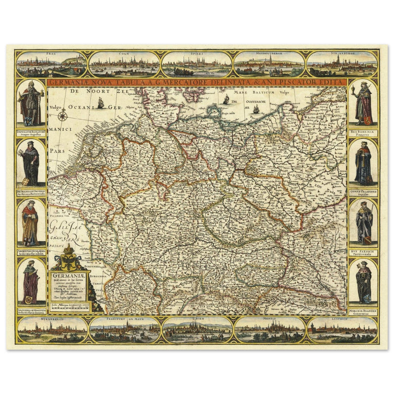 Germaniae nova tabula. Holy Roman Empire by Claes Janszoon Visscher.
