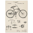 Vintage bicycle patent by Richard J Gatling 1894