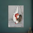 Rooster and chicken by Ohara Koson
