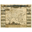 Vintage historic map of Asia by Nicolaes Visscher XVII century.