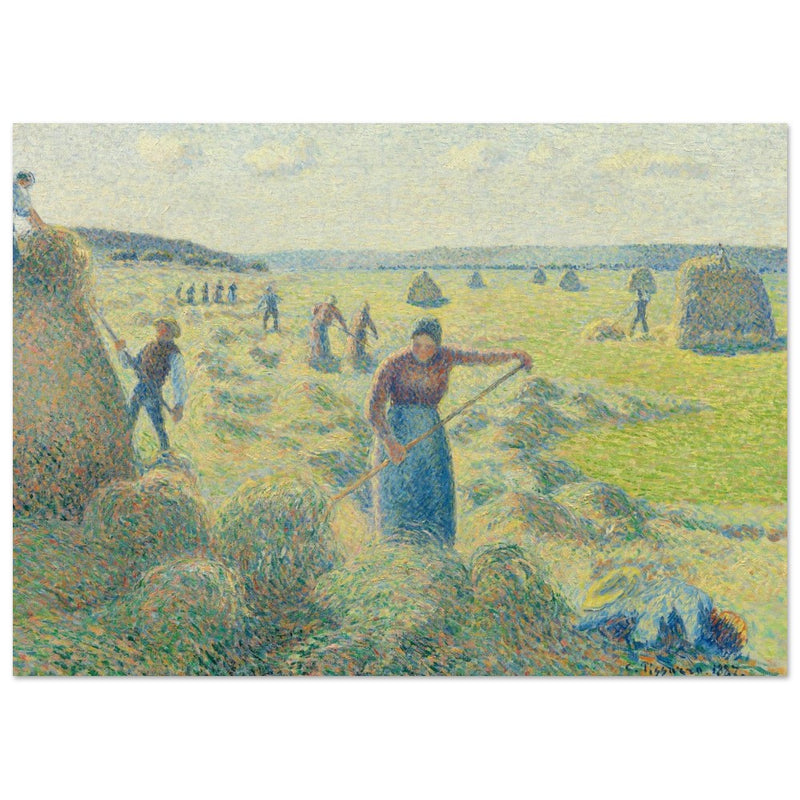 La Recolte des Foins  Eragny. The haymaking Eragny by Camille Pissarro 1887.