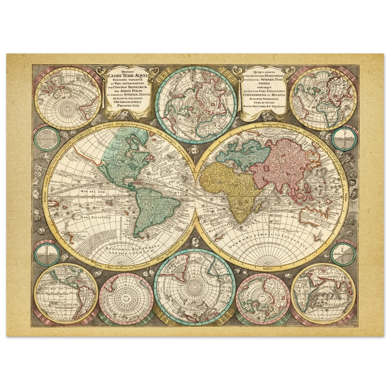 Diversi Globi Terr-Aquei by Matthäus Seutter