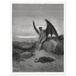 Gustave Dore Paradise Lost engraving . Satan and the serpent.