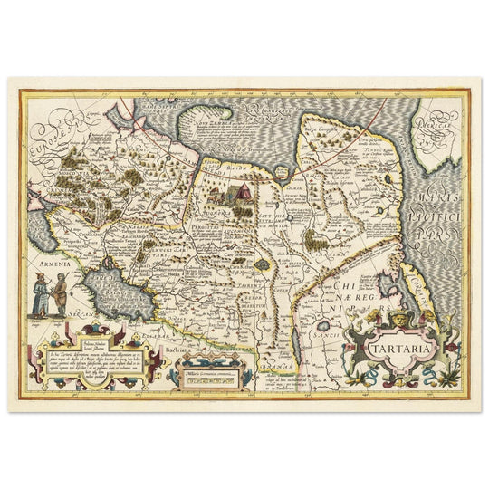 Ancient map of Russia by Jodocus Hondius  1633.