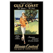 Gulf Coast vintage luxury travel poster. Travel luxury adverting print.