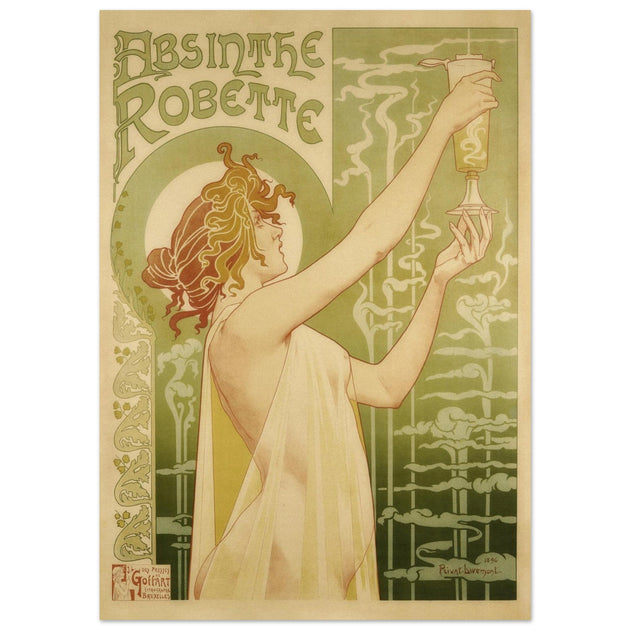 Absinthe Robette vintage poster by Henri Privat-Livemont 1896.