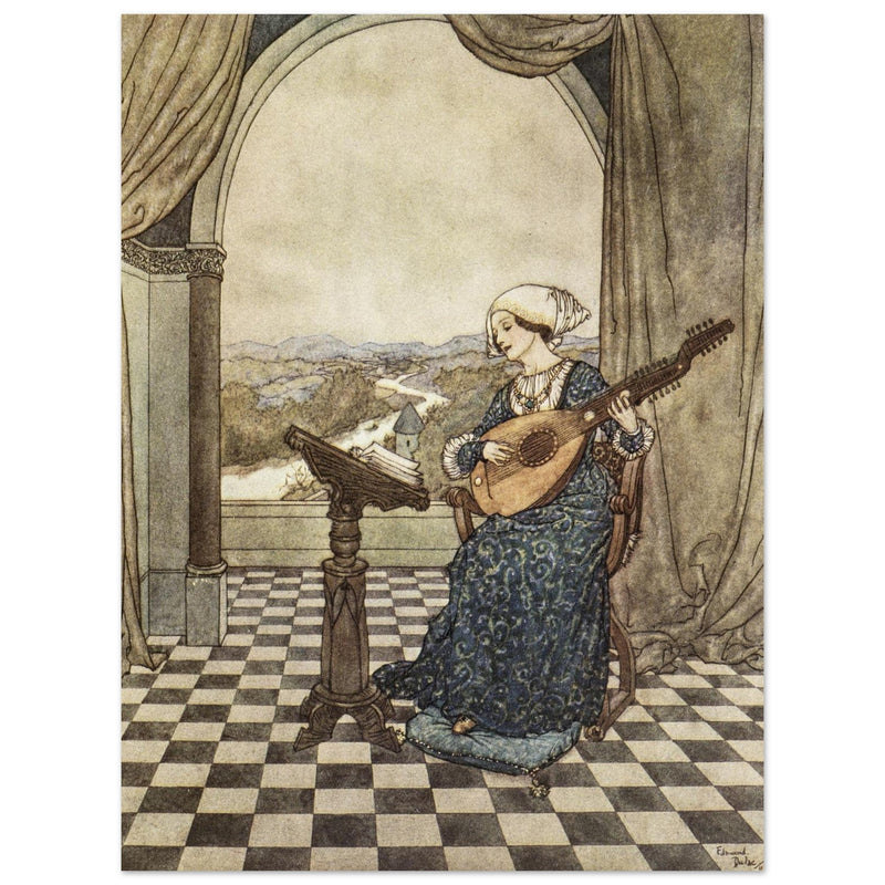 Edmund Dulac illustration for The Wind Tells of Waldemar Daa and His Daughters fairy tale print reproduction
