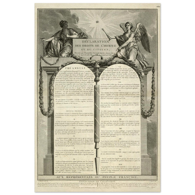 Jean Jacques-François Le Barbier's illustration of the Declaration of the Rights of Man and of the Citizen.