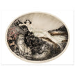 Louis Icart vintage illustration Thaïs   Lady with Leopards