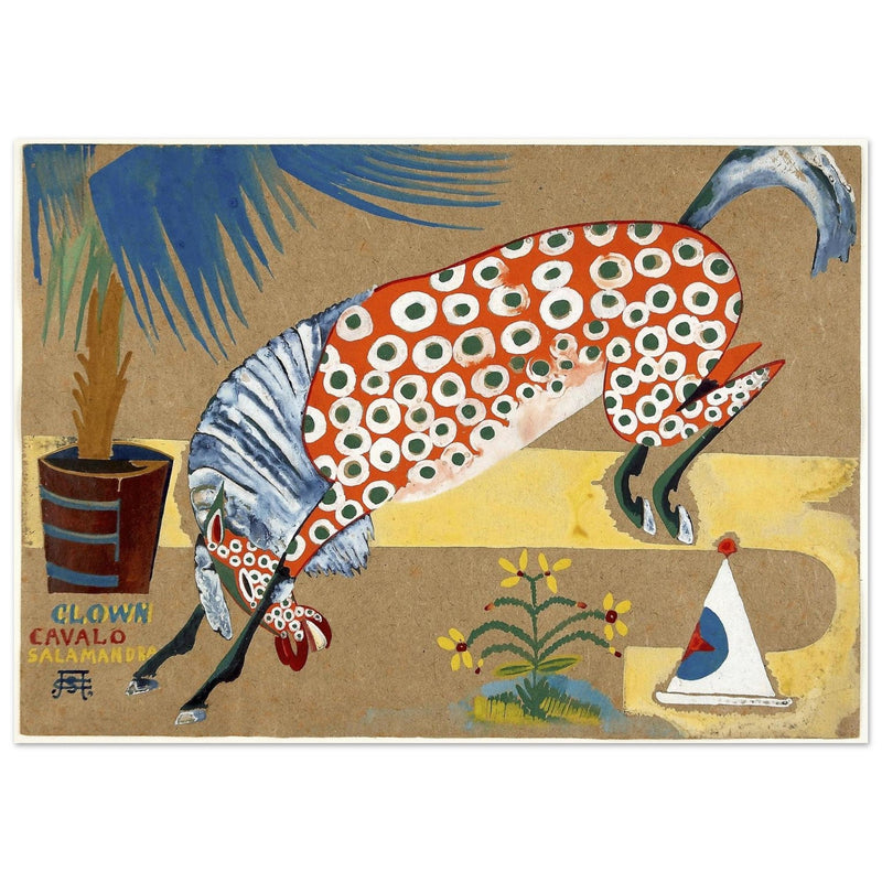 Clown, Horse, Salamander painting by Amadeo de Souza Cardoso