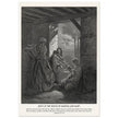 Gustave Dore The Bible engraving print . Jesus at the house of Martha and Mary .