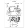 Motor Vehicle patent drawing by James Frank Duryea.