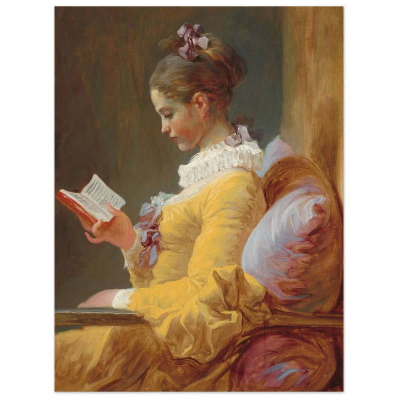 Young Girl Reading painting by Jean-Honoré Fragonard 1769.