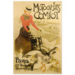 Theophile Steinlen print for Comio Cycles. Art Nouveau bicycle advertising poster. decoration.