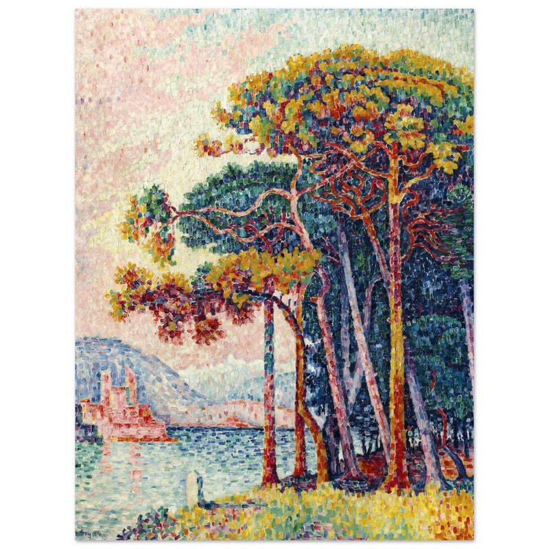 Paul Signac Antibes (la pinede) Pine trees painting