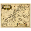 Ancient map of Norway published in the XVII Century by Jan Jansson