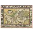 Old ancient map Nova Totius Terrarum Orbis Geographica ac Hydrographica Tabula by Willem Janszoon Blaeu .