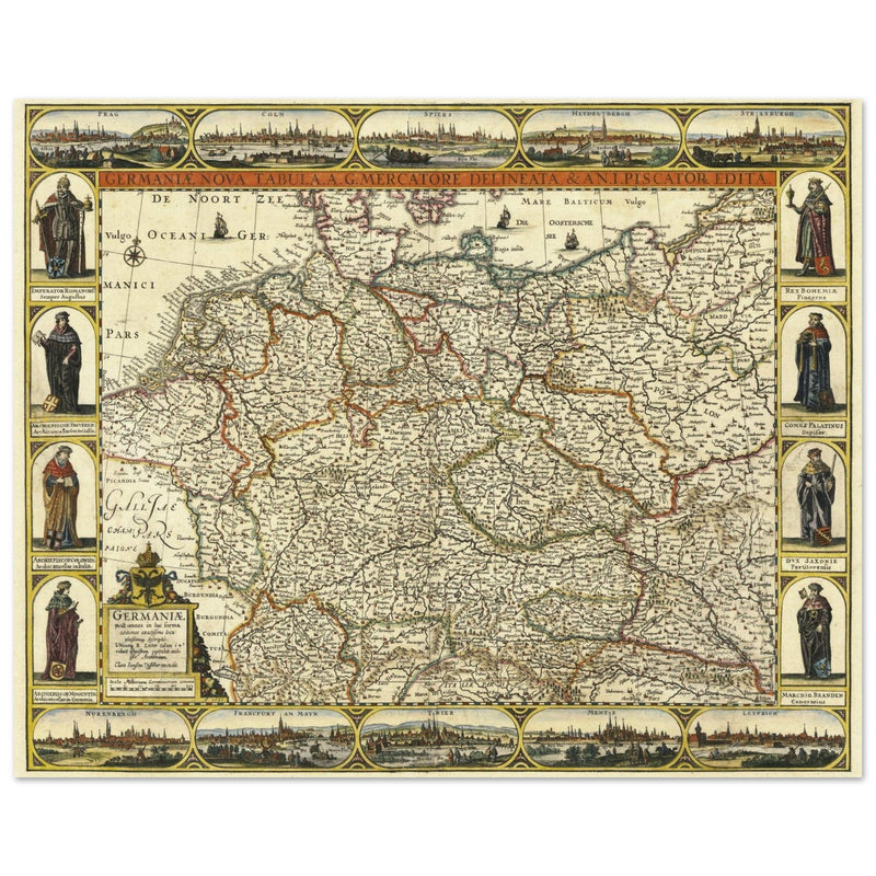 Germaniae nova tabula. Holy Roman Empire by Claes Janszoon Visscher.