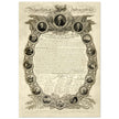 Declaration of Independence of America manuscript. 1819 by John Binns.
