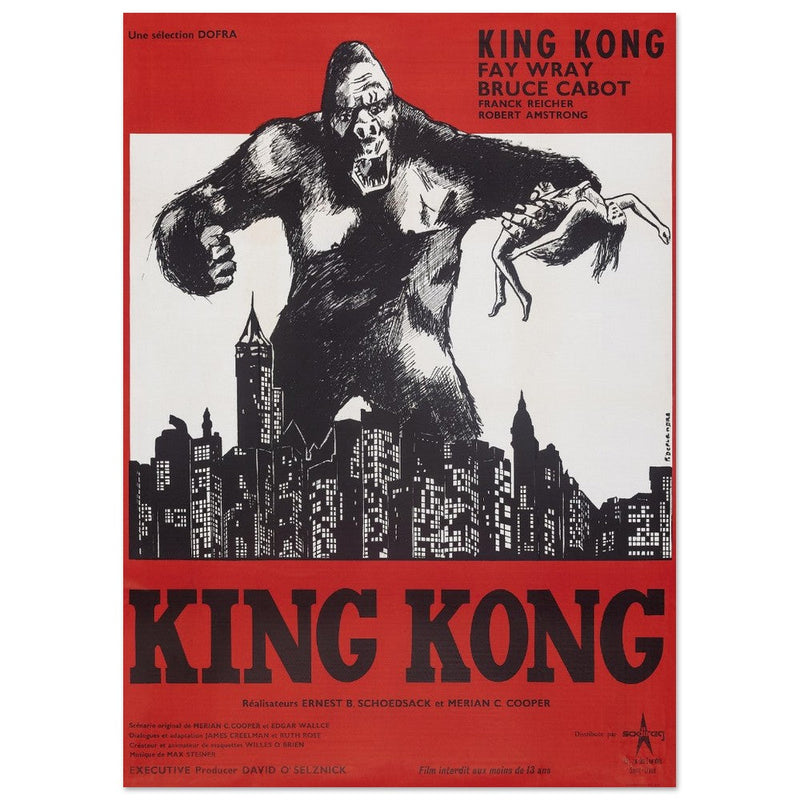 King Kong vintage movie poster . French edition.