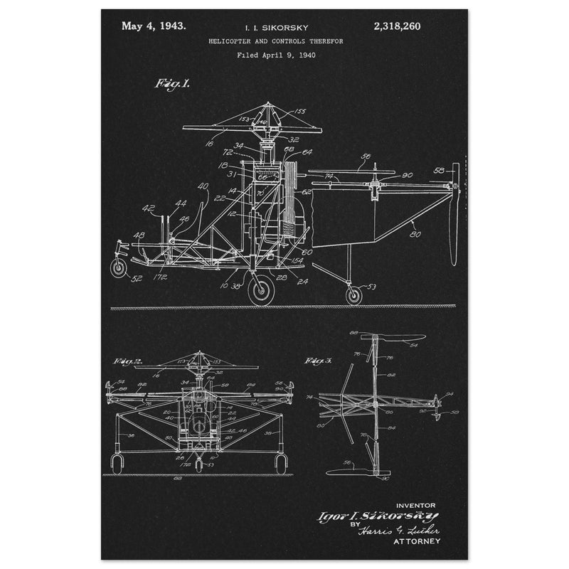Helicopter patent by Igor Sikorsky