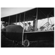 Katharine Wright aboard the Wright Model HS vintage aircraft