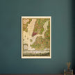 Beautiful antique old map from above of New York City 1770 by Bernad Ratzer