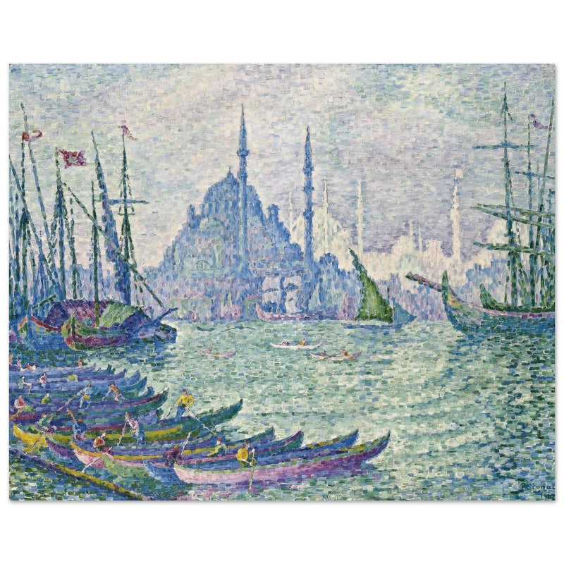 Paul Signac painting the Golden Horn the minarets