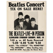 The Beatles music poster. Performance in Cleveland Ohio stadium in 1966.