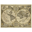 Old World map 1626. John Speed famous double hemisphere cartography with beautiful illustrations.