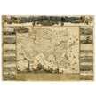 Vintage historic map of Asia by Nicolaes Visscher XVII century.