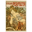 Alphonse Mucha print Cycles Perfecta. Art Nouveau bicycle advertising poster.