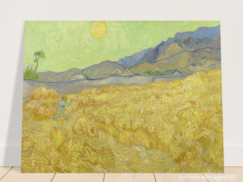 Wheatfield with a reaper by Vincent Van Gogh
