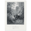 Gustave Dore illustration of King Arthur legend . The Dawn of Love. From the book Idylls of the King by Alfred Tennyson.