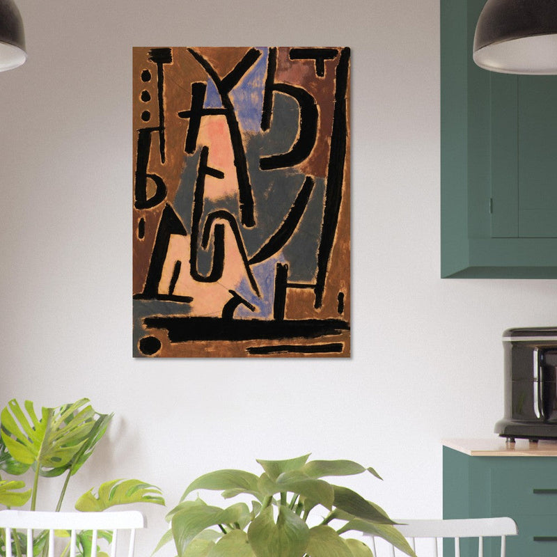 Paul Klee Bedrohliche Zeichen ( Threatening signs ). Abstract painting.  artwork. Wallart