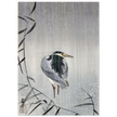 Quack in rain by Ohara Koson woodblock print reproduction.