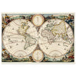Ancient world map. Vintage double hemisphere cartography by Daniel Stoopendaal .