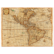 Ancient map of America. "Americae Descriptio Nova" by Philip Chetwind