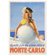 Louis Icart Monte Carlo vintage promotional poster . Historic