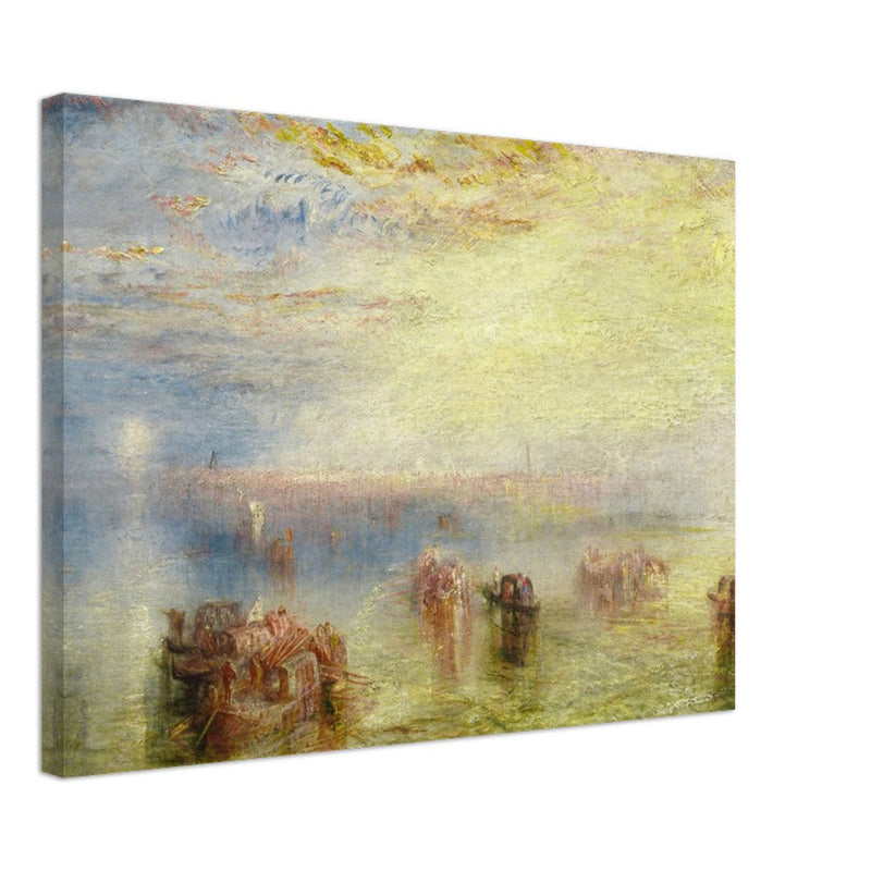 Approach to Venice by Joseph Mallord William Turner. Antique abstract painting of Venice Italy.