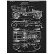 Motor Vehicle patent. Vintage car illustration.