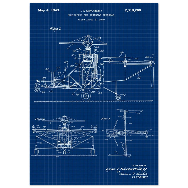 Helicopter patent by Igor Sikorsky
