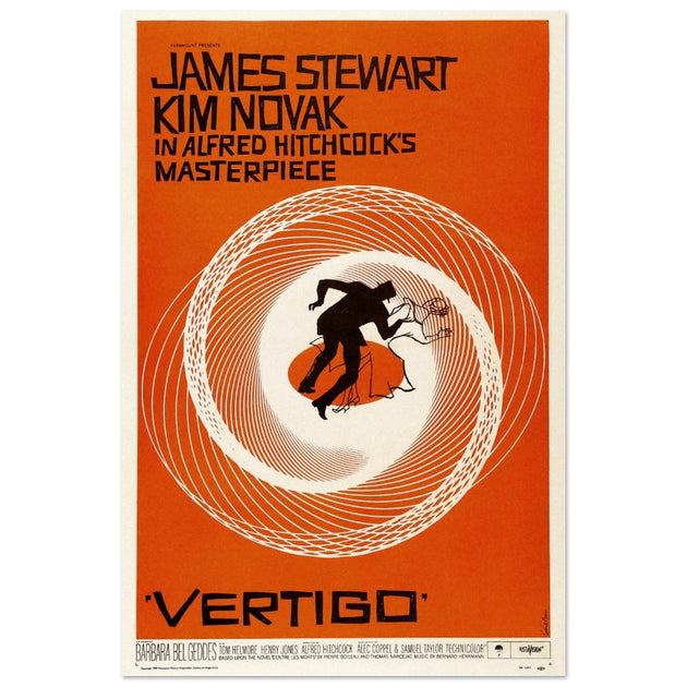 Vertigo by Alfred Hitchcock movie poster.