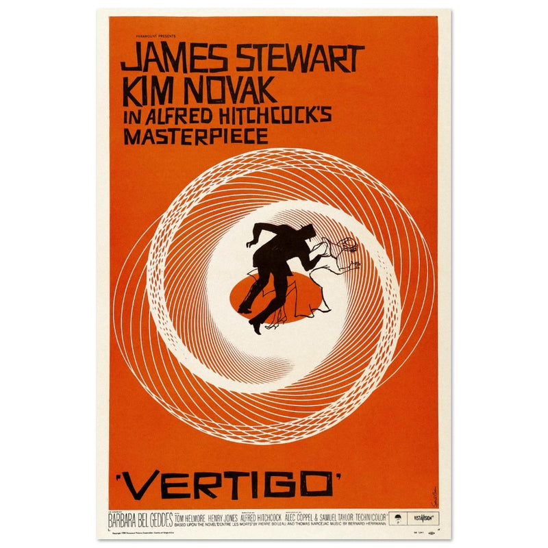 Vertigo by Alfred Hitchcock movie poster.