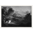John Martin Paradise Lost vintage mezzoting engraving . Raphael Conversing with Adam and Eve .