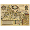 Old map of the Roman Empire by Abraham Ortelius . Poster vintage reproduction of 1579 cartography