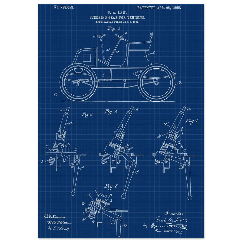 Steering Gear for vehicles patent illustration.