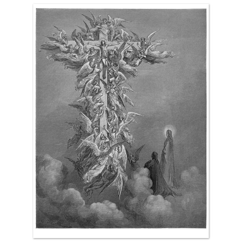 Gustave Dore illustration for The Divine Comedy by Dante Alighieri.  The Cross Paradise.