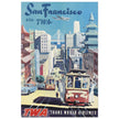 San Francisco USA vintage poster . TWA Trans World Airlines.
